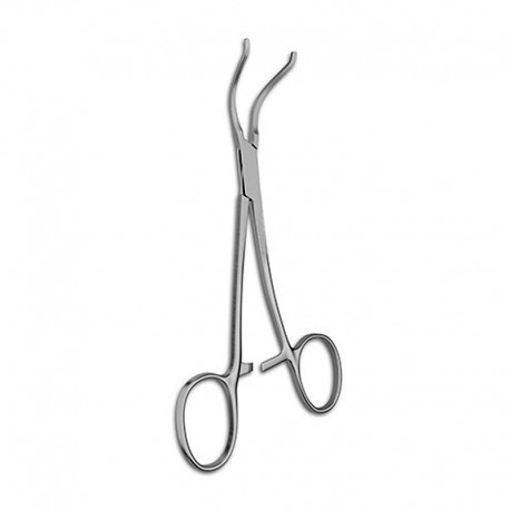 Cleveland Clinic Renal Clamp, Large Jaws, Angled Left, 9 5/8" (24.5 Cm)